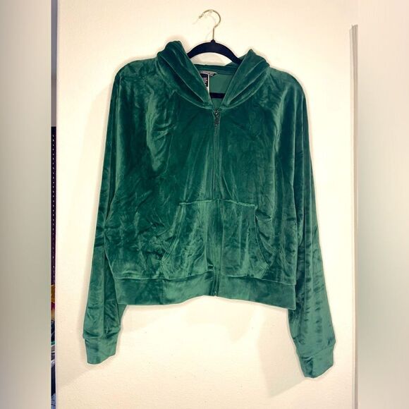 Green Victorias Secret ZipUp Hoodie - Picture 1 of 5